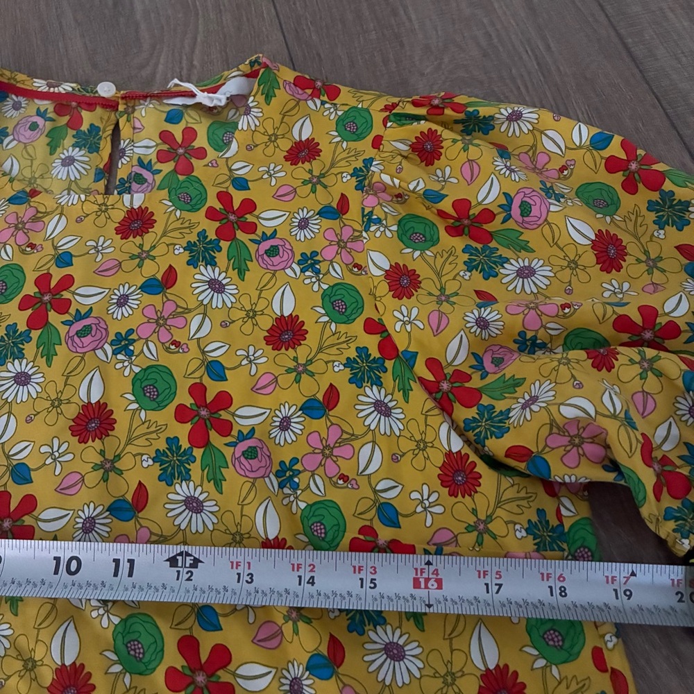 Boden glorious British style Yellow Floral Women's Blouse, size 6, new - Picture 5 of 7